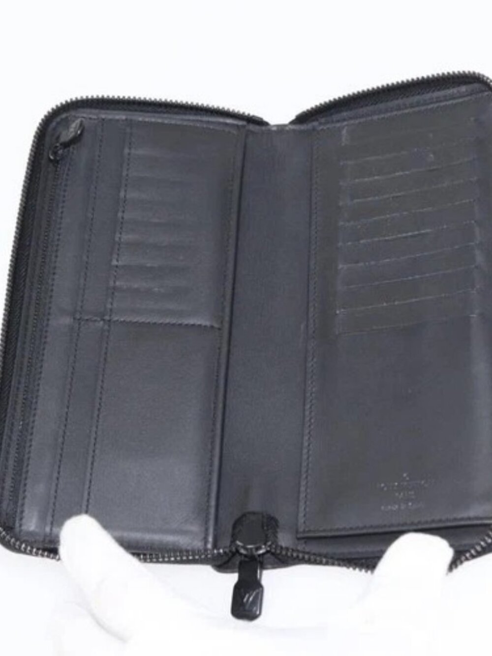 LOUIS VUITTON Monogram Shadow Zippy Wallet Vertical Black M62902 LV Auth BA9856 - Picture 8 of 16